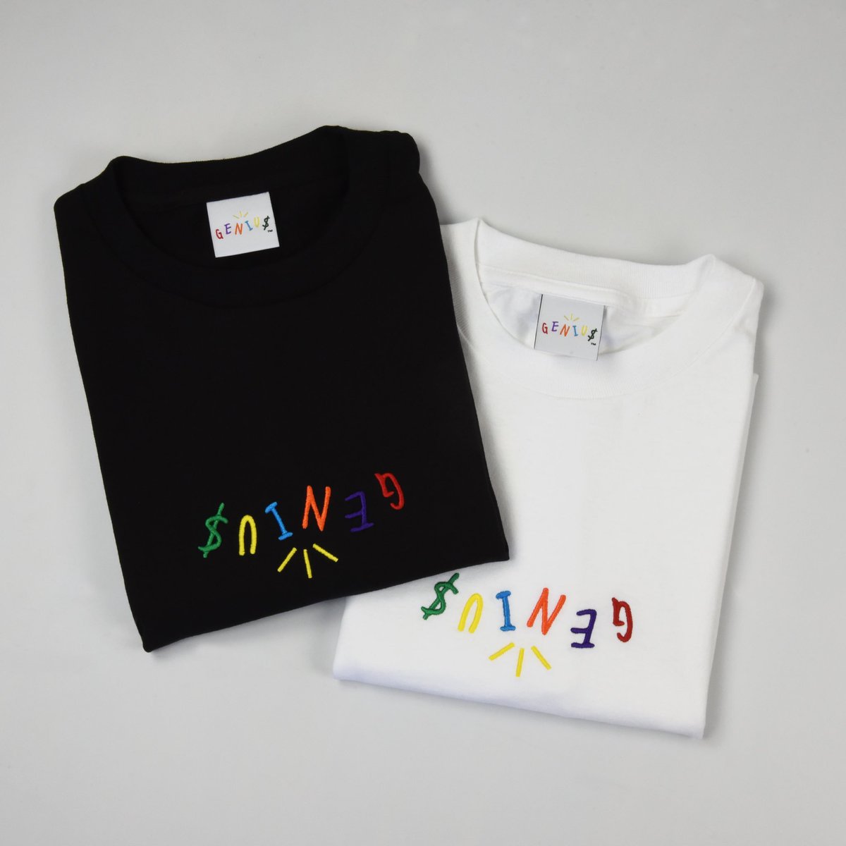 geniuspieces's tweet photo. GENIU$ UPSIDEDOWN OG Logo Tees available Tomorrow 1pm PST x 4pm EST https://t.co/OHvqXuLGjs