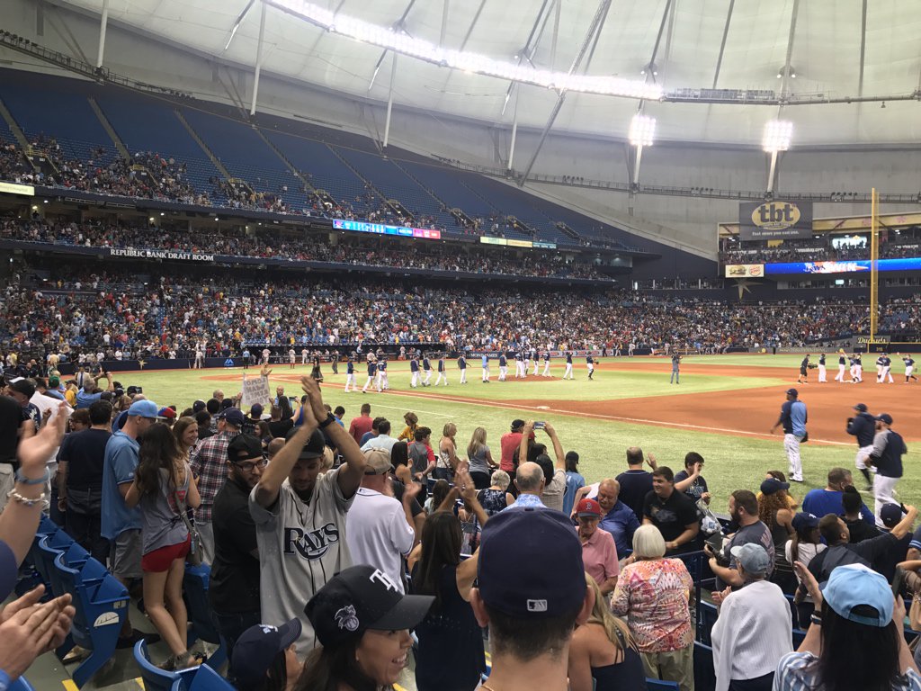 RyanAbenante's tweet photo. Well @TopOffTheTrop was a hellluva success! Great game! @RaysBaseball #TopOffTheTrop https://t.co/tjLEQ165e6