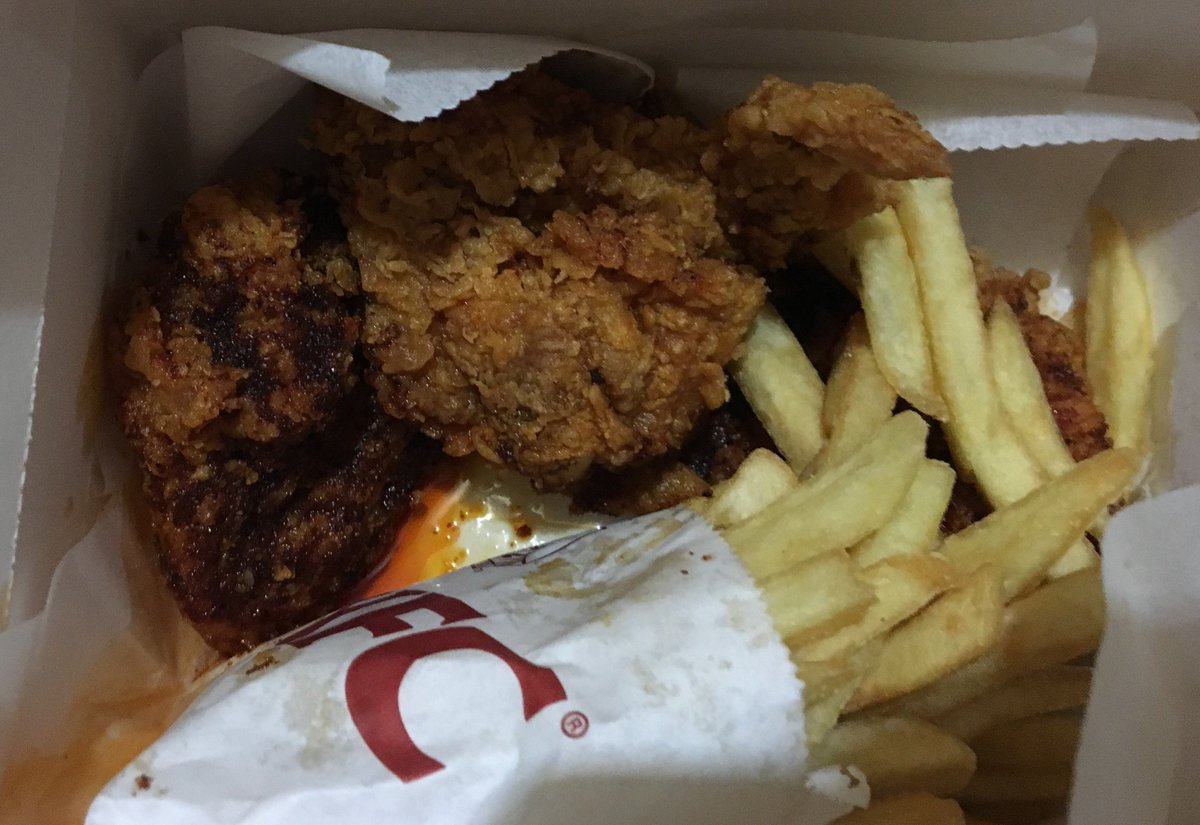 ShardaCBeharry's tweet photo. @kfctt #SmokeNFire is a swing and a miss. I’m not even mad there was zero fire but all it is is a forgettable sauce that makes fries soggy. https://t.co/deG9NyCCwx