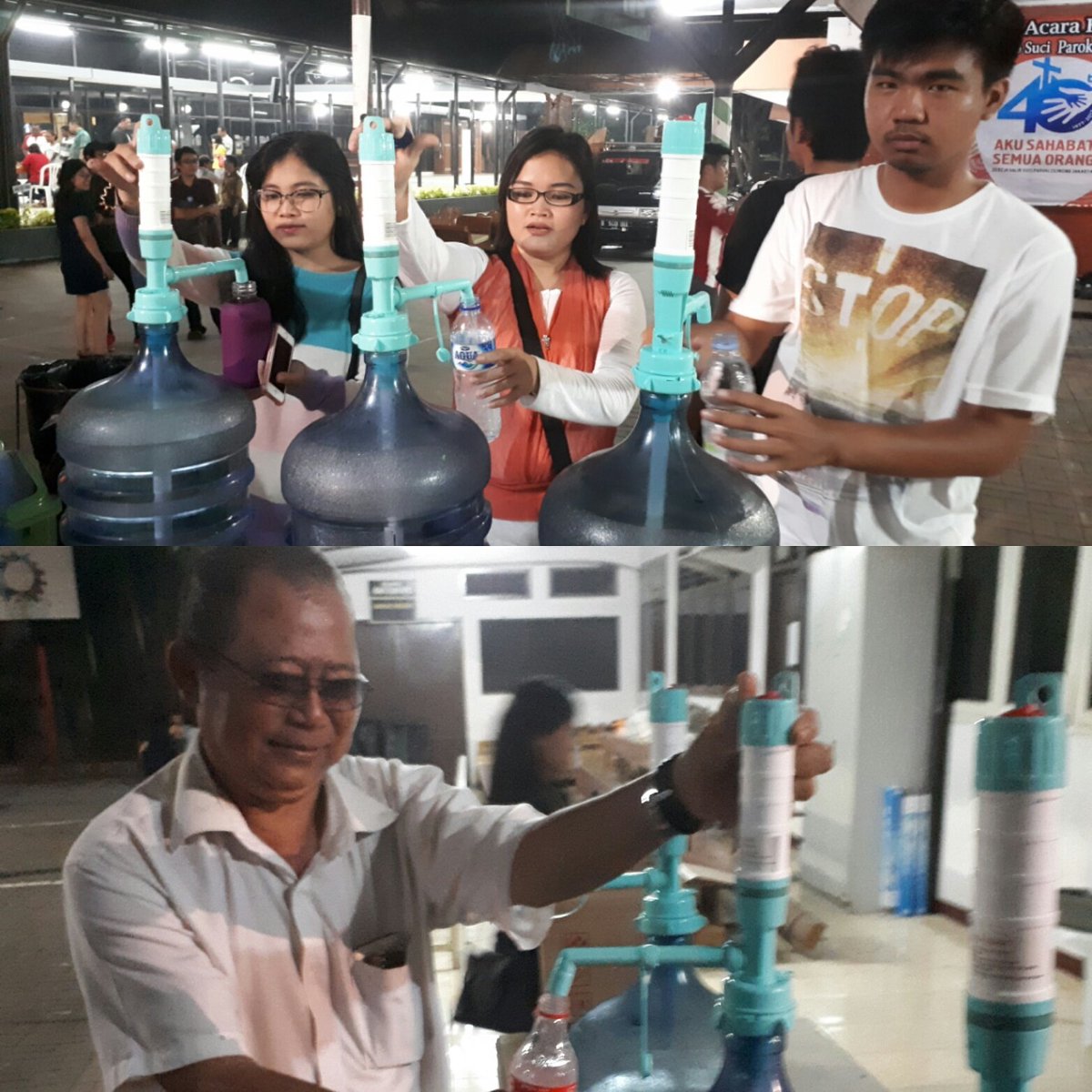 palapass's tweet photo. Thx yg sdh bw btl minum di event HUT paroki, yg blm jgn lupa bawa ya #bawaBotolMinum #LaudatoSi #ParokiCilincing #AlamSahabatKami #Palapass https://t.co/iO5wpMfz8p