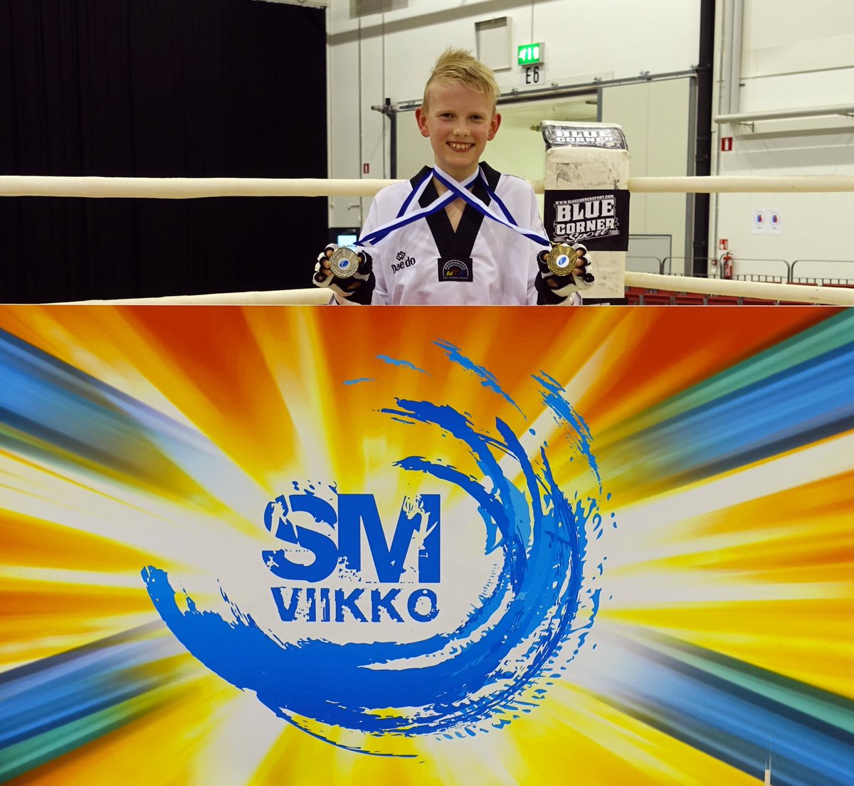 tsusiluoto's tweet photo. Jeee!! Äidin jännitys helpottaa - poika saapui kotiin onnellisen hymyn kera #SMviikot #Tampere #Helsingintaekwondoseura #HTKD https://t.co/rrgtjzAklH