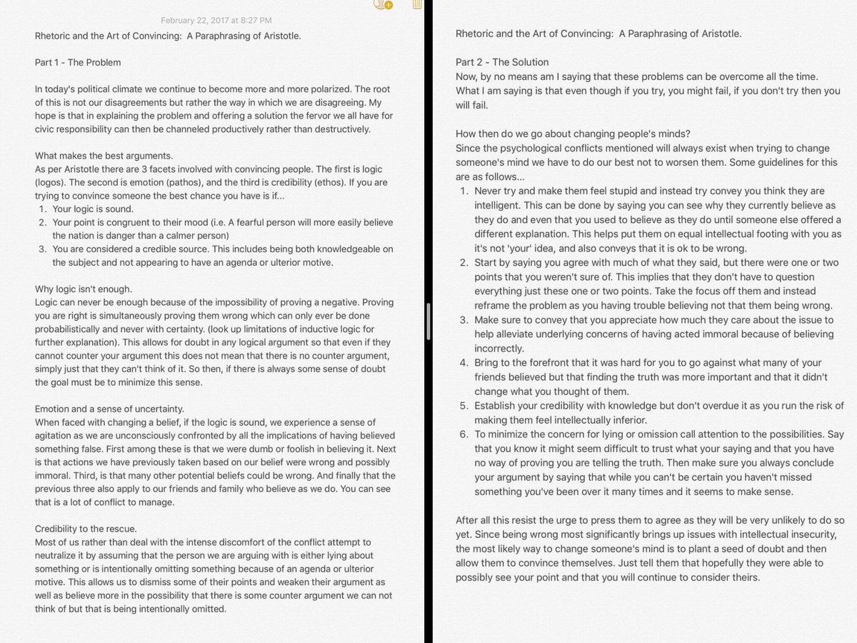 AHamiltonSpirit's tweet photo. Rhetoric and the Art of Convincing: A Paraphrasing of #Aristotle.
#ResistanceIsPatriotic #HateIsNot
#ResistanceRhetoric https://t.co/Mc9soJqpkb