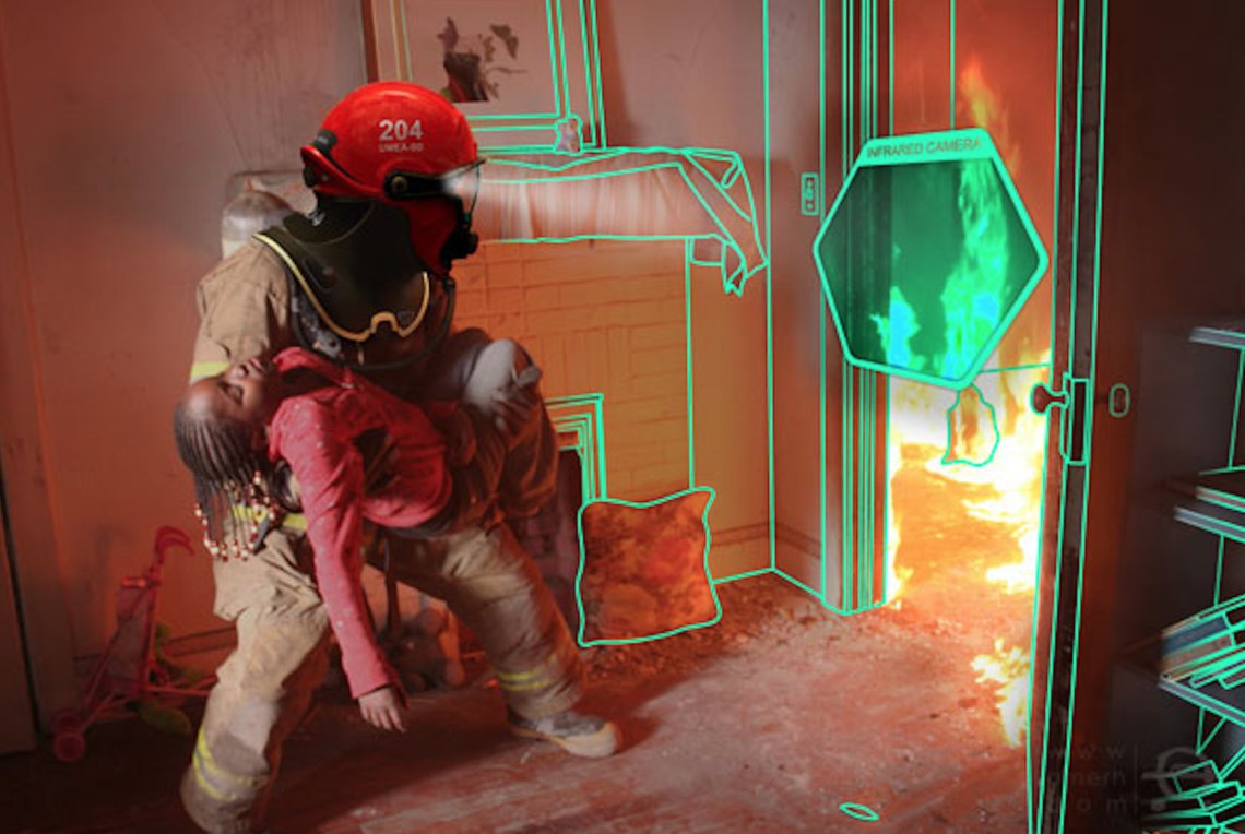 ScoutHouseLab's tweet photo. This Augmented Reality Firefighter Helmet Can Save Lives #AR via @bcarlton727 https://t.co/cOwXEjgxjb https://t.co/FXUFss2opH