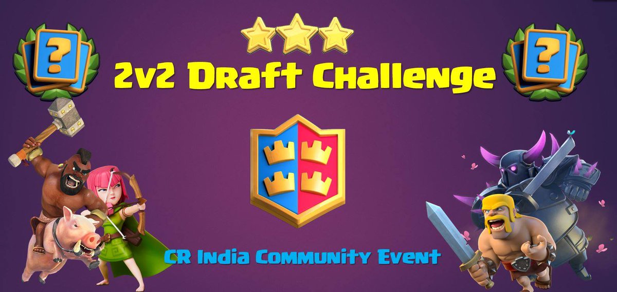 ClashRoyaleIn's tweet photo. #ClashRoyale India community event: 2nd 2v2 draft challenge tournament https://t.co/P3PyAsllF5 https://t.co/oN9PWbbPlC