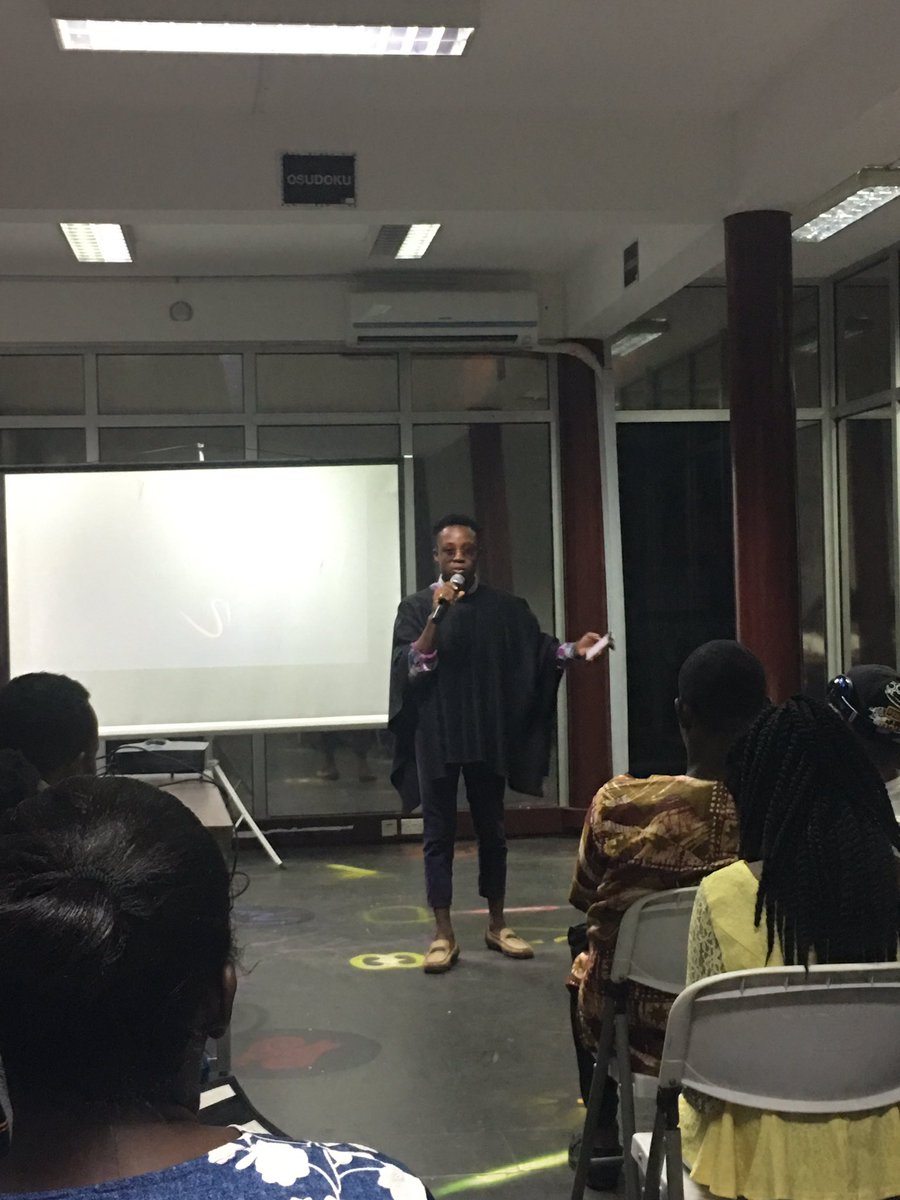 thePOE_T's tweet photo. Last year winner #trotrovibes #kokumi narrating their success story #Accrasoup #youthindevelopment @AccraSOUP https://t.co/oHl1b4AaJO