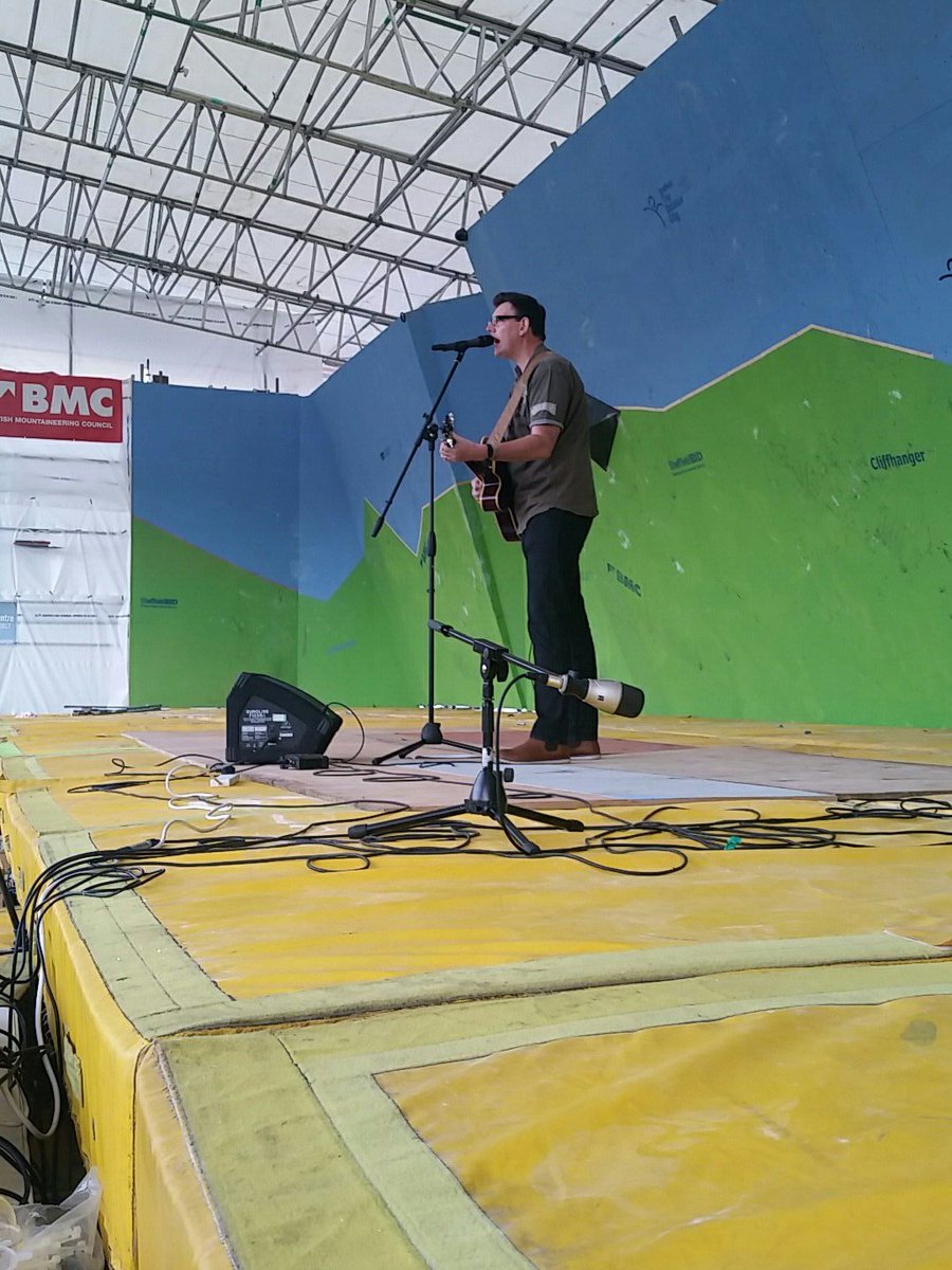 Andrew Morley live on the #Cliffhanger stage on Devonshire Green. Next on- Treebeard <a href="/theoutdoorcity/">The Outdoor City</a>
