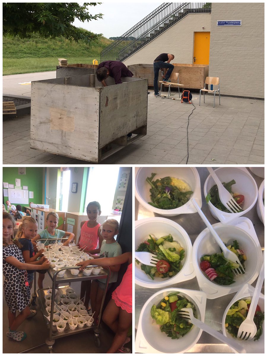 campuscolumbus's tweet image. Terwijl de #VriendenVanCampusColumbus vandaag de volgende moestuinen bouwden, heeft #UnitC al gesmuld van hun eerste oogst!