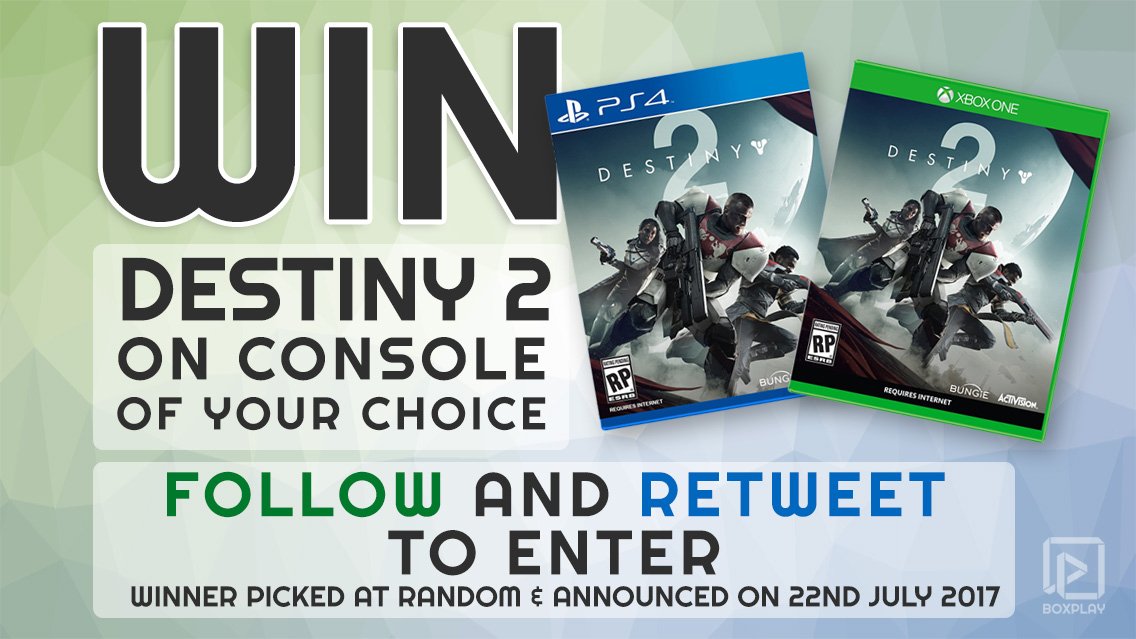 SMOKEYFORMBY's tweet image. RT @BoxPlayUk: Win a copy of Destiny 2 on #PS4 or #XboxOne. F+RT to enter. Winner picked at random 22nd July.   #ycpp