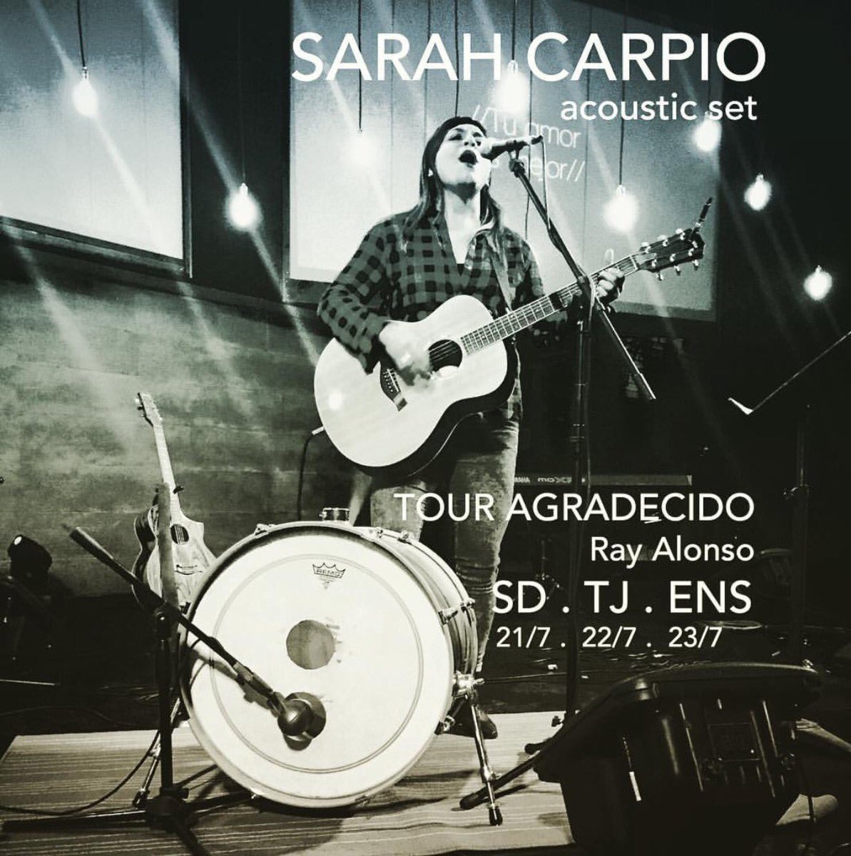RayAlonso's tweet photo. Una de las mejores voces femeninas de México @sarahcarpio estará con nosotros en el tour de lanzamiento. ¡No te lo pierdas! #AcousticSet https://t.co/mzJY7Ddt3X