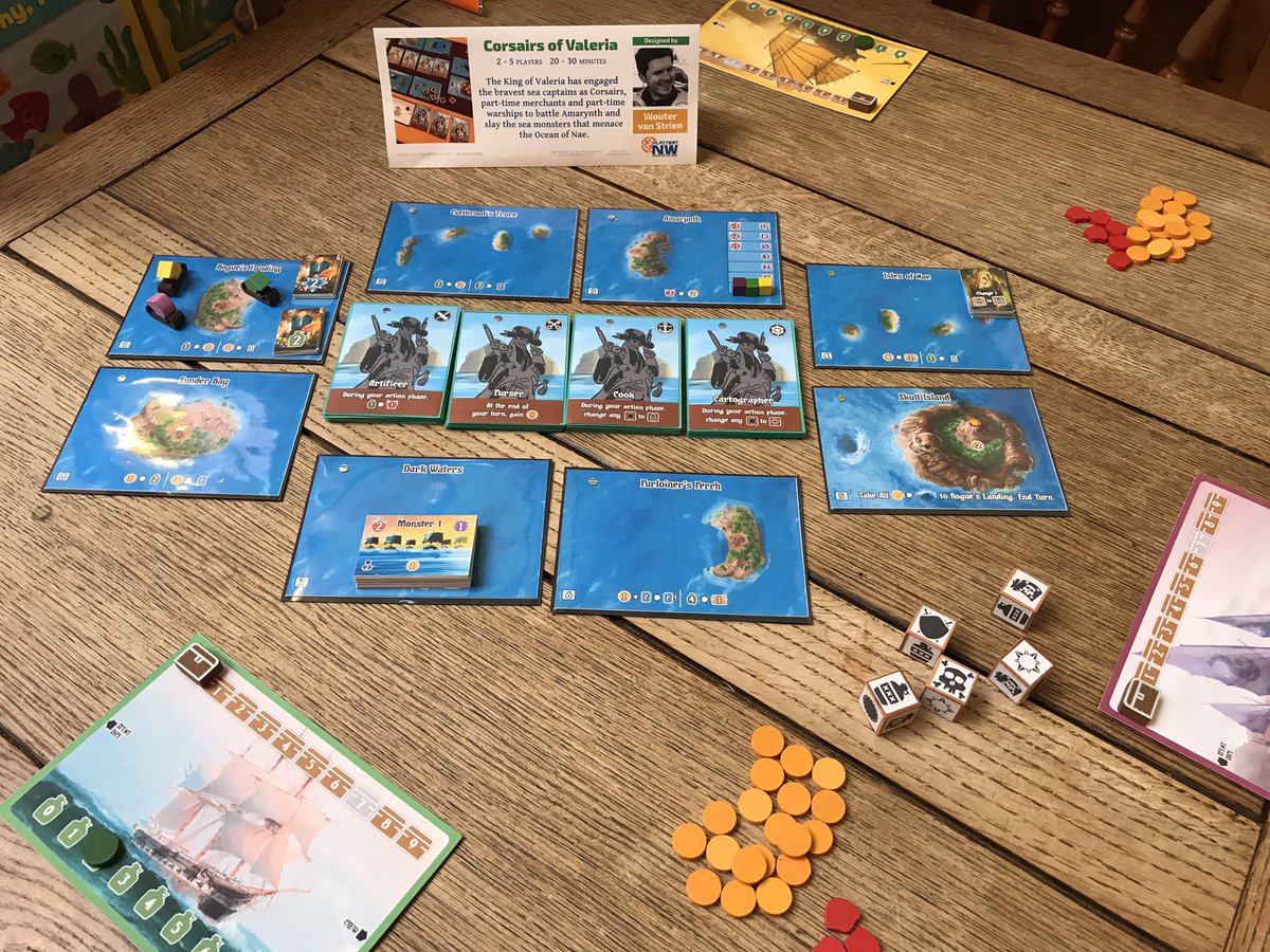 playtestNW's tweet photo. Playtesting in progress at @BHGames. #AbstractAcademy, #DollarsToDonuts, #FantasticFactories, #ValeriaCorsairs, and #EminenceGrise. https://t.co/4GByiiUFQ7