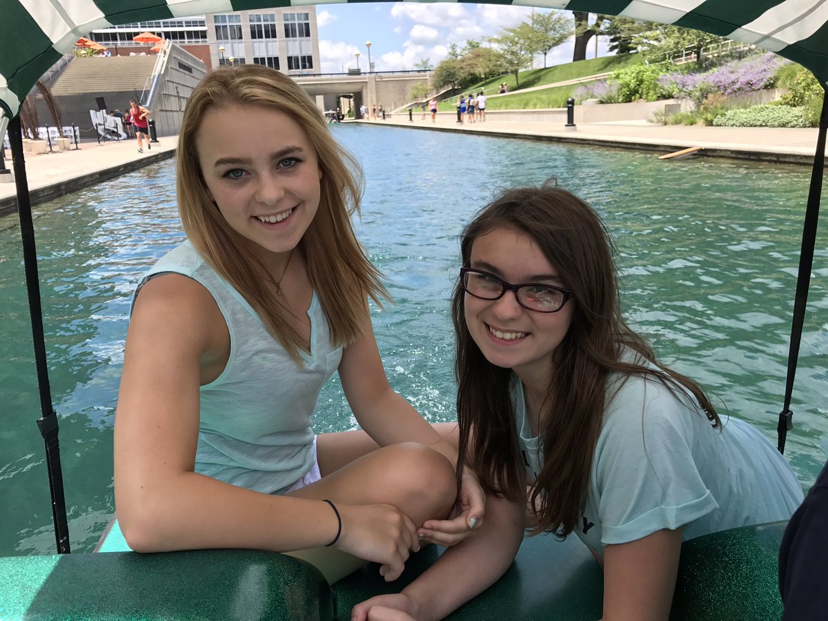 smarovich04's tweet photo. Happy Anniversary @Jhmarcoach❤Our day to celebrate &amp; the girls make us paddle them around Indy @ValpoWSO @blonde_baller99 #22yearsoflove https://t.co/5VETNwWjOQ