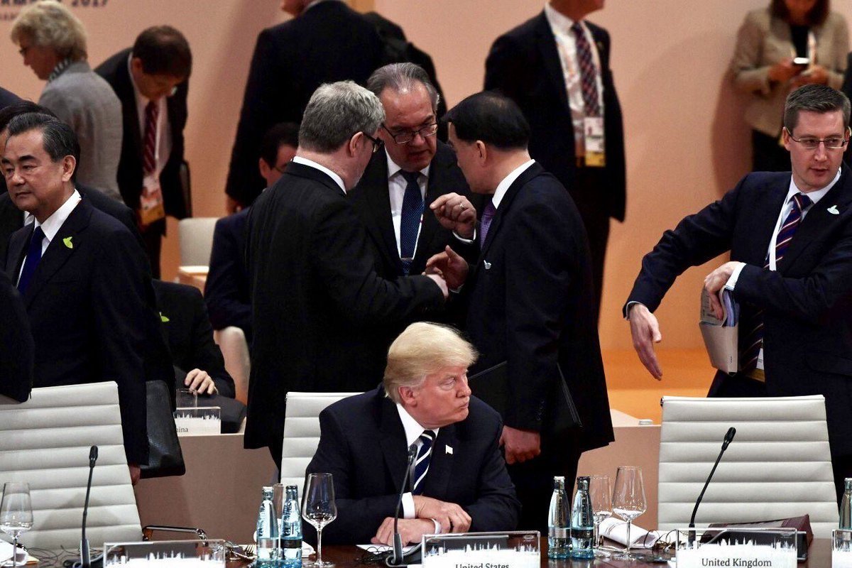 stevesilberman's tweet photo. The adults talk about complicated adult stuff, while the ignorant man-child purses his lips to feel important while being ignored. https://t.co/WIpn73rdLq