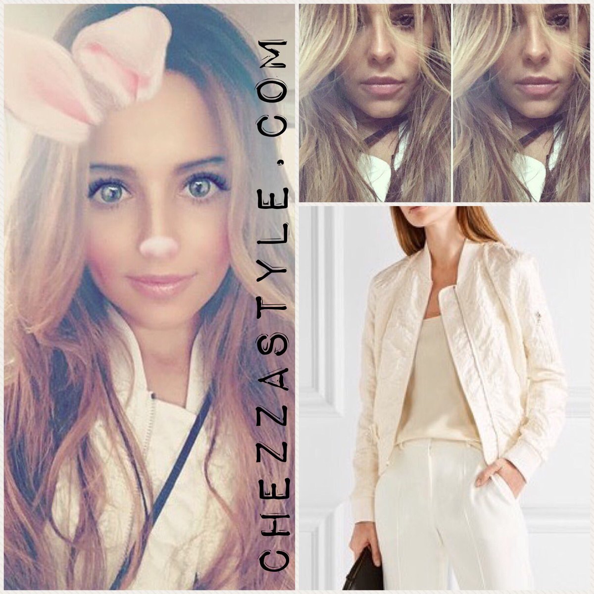 ChezzaStyle's tweet image. .@CherylOfficial wears a gorgeous @victoriabeckham Resort 2017 bomber jacket in her Instagram posts.