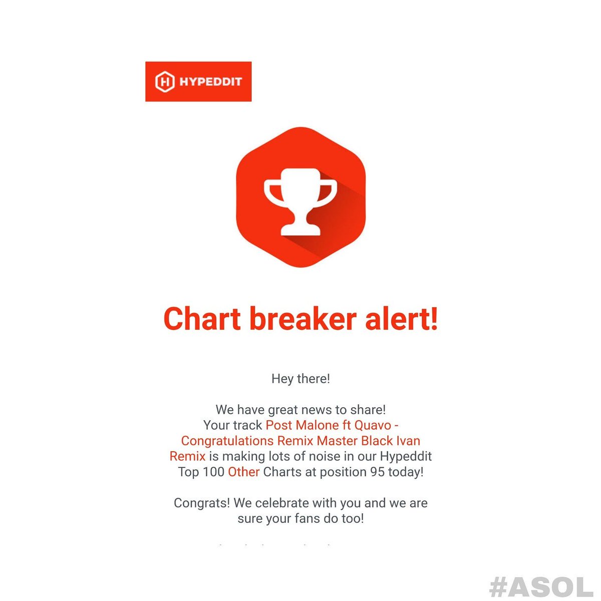 djblackivan's tweet photo. I guess you could say congratulations?
-----
https://t.co/8Nte0SkfAw
----
#ASOL #blackivan #dj #remix #nj #nyc #newmusic #top100 #edm https://t.co/9SsGUjkG1d