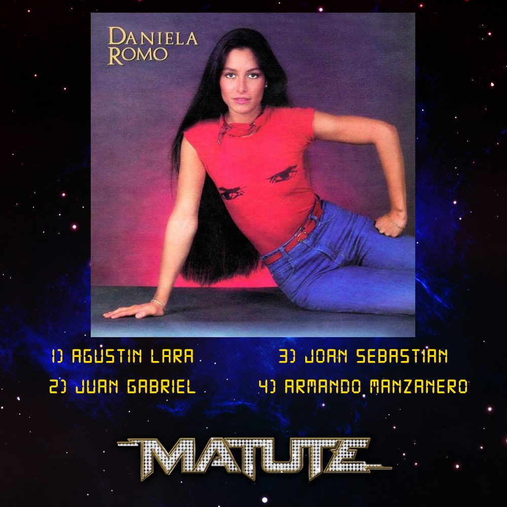 MATUTEmx's tweet photo. Si eres un ochentero de corazón podrás responder esto. ¿Quién es el compositor "De Mi Enamórate" que canta Daniela Romo? #TriviaOchentera https://t.co/NmCYFmAod2