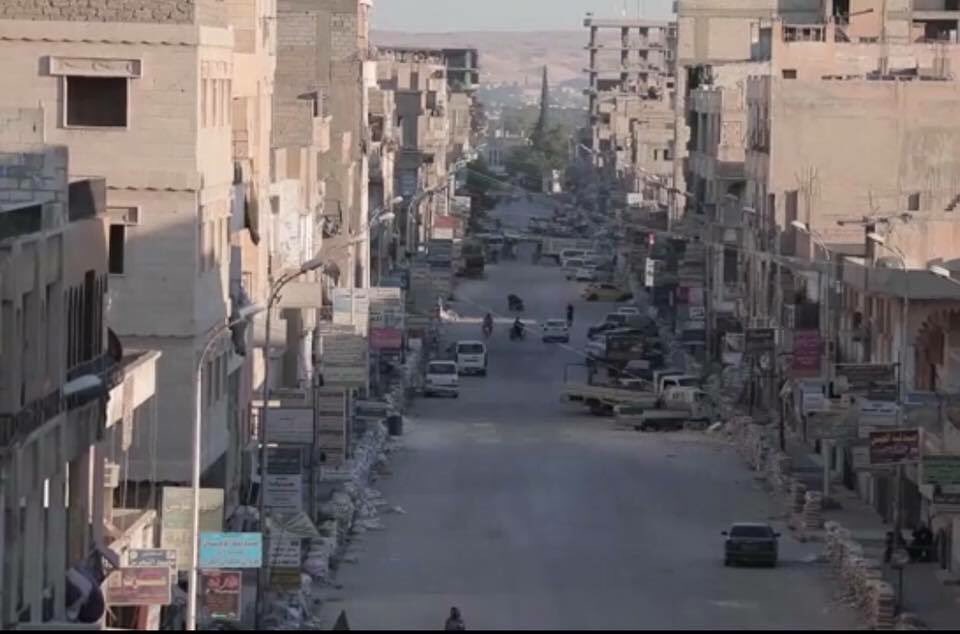 HassounMazen's tweet photo. #TalAbayd street (City Center) in #Raqqa two days ago. https://t.co/peKomN9Nti
