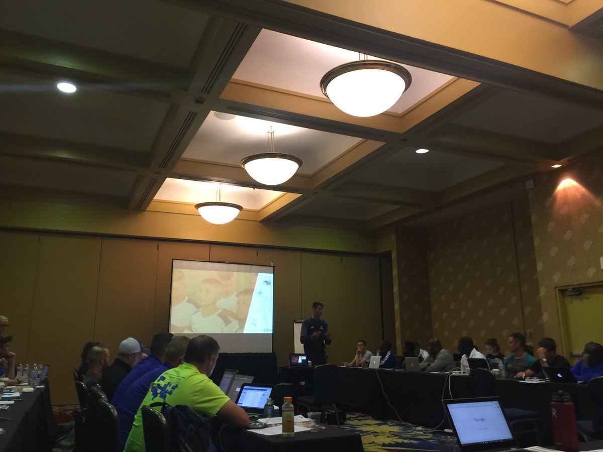 RushSoccer's tweet photo. #RushSummit Carlos Albert presenting on Real Madrid methodology at the youth level https://t.co/lurnBPSU1p