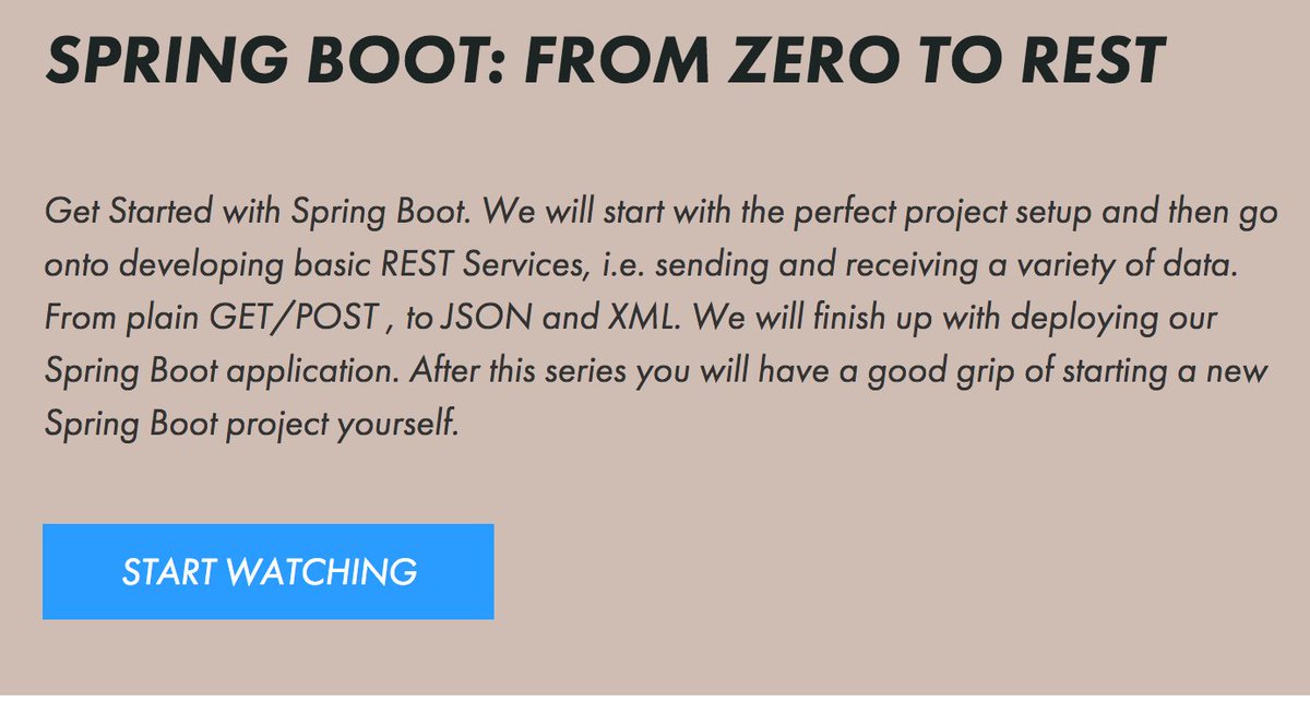 java's tweet image. Watch this video series on #SpringBoot from Zero to REST

marcobehler.com/series/1-sprin…