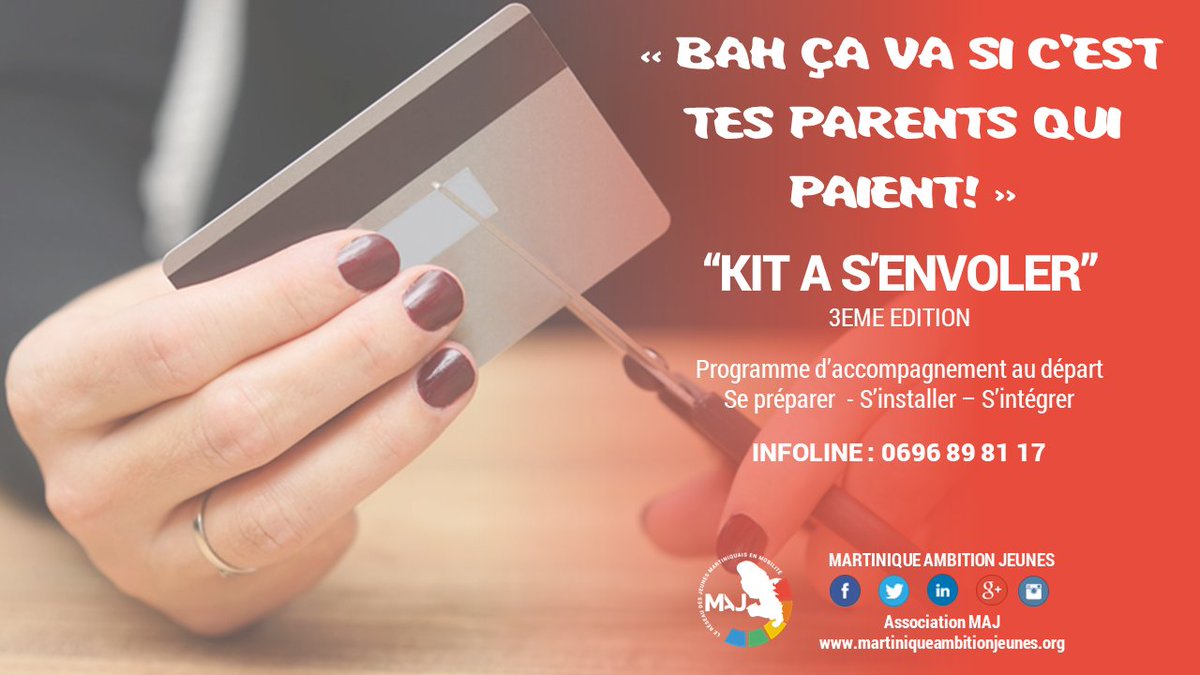 Tu désires continuer ton cursus en Hexagone? Le Kit à s'envoler est fait pour toi! RDV le 12 juillet de 10h à 12h au CIO de Fort-de-France.