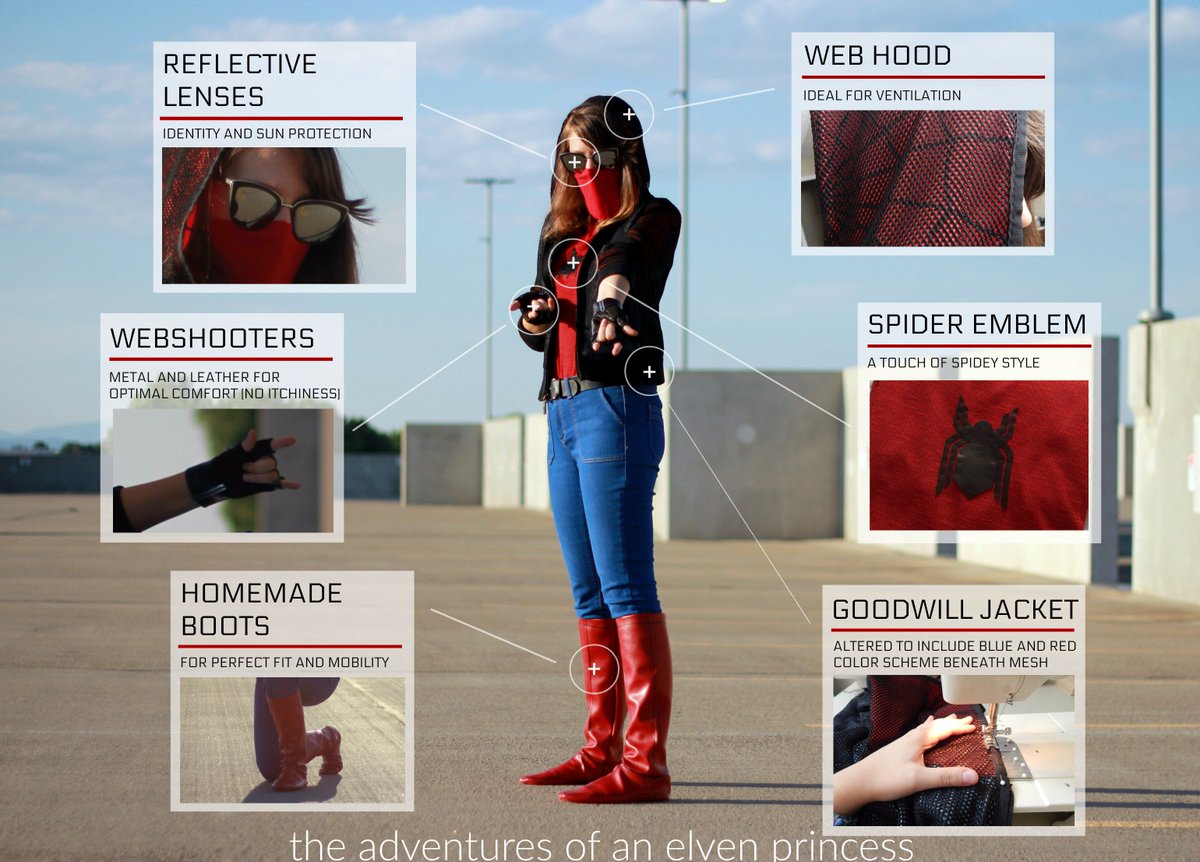 AnElvenPrincess's tweet photo. The photoshoot of the #SpiderManHomecoming inspired costume I've been telling you about is here! https://t.co/Xlnv76QzVg :D https://t.co/NuD0q53ODT