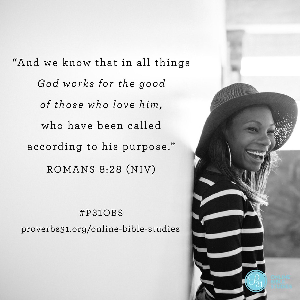 Romans 8 says that nothing can separate us from God’s love and nothing can stop Him from working all things for good. RT if you believe it!
