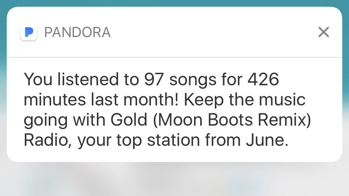 cxy's tweet photo. Well played, @pandoramusic #usagestatistics https://t.co/9nZU3e37m9