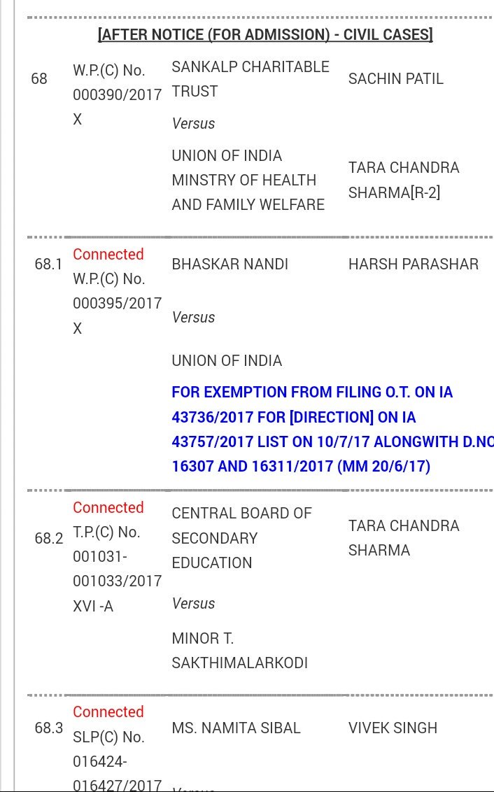 PawanKumarSir's tweet photo. Our Matter #NEET UG 2017 :- Paper Leak issue and Irregularities to be listed on Monday 10 July 2017 https://t.co/MWluIqUtcE