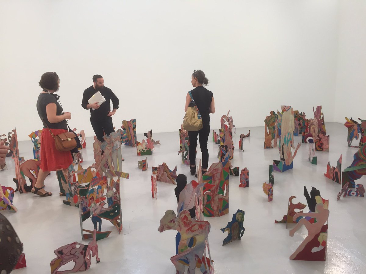 annamcnay's tweet photo. #AnneRyan #greengrassi #ABarbarianAtTheGate #installation #cardboard @MattRobertsArts https://t.co/gagLASH8aR