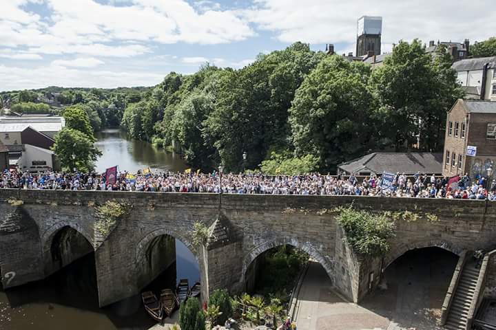 Bridie1961's tweet photo. 2017 @TAs_Durham still fighting cuts, crossing https://t.co/zYPtQ8z9Im by Perri Newton @John_Burgess001 @TonyDowling @Erriwend @NHSMillion https://t.co/kXKG7Zv2Xy