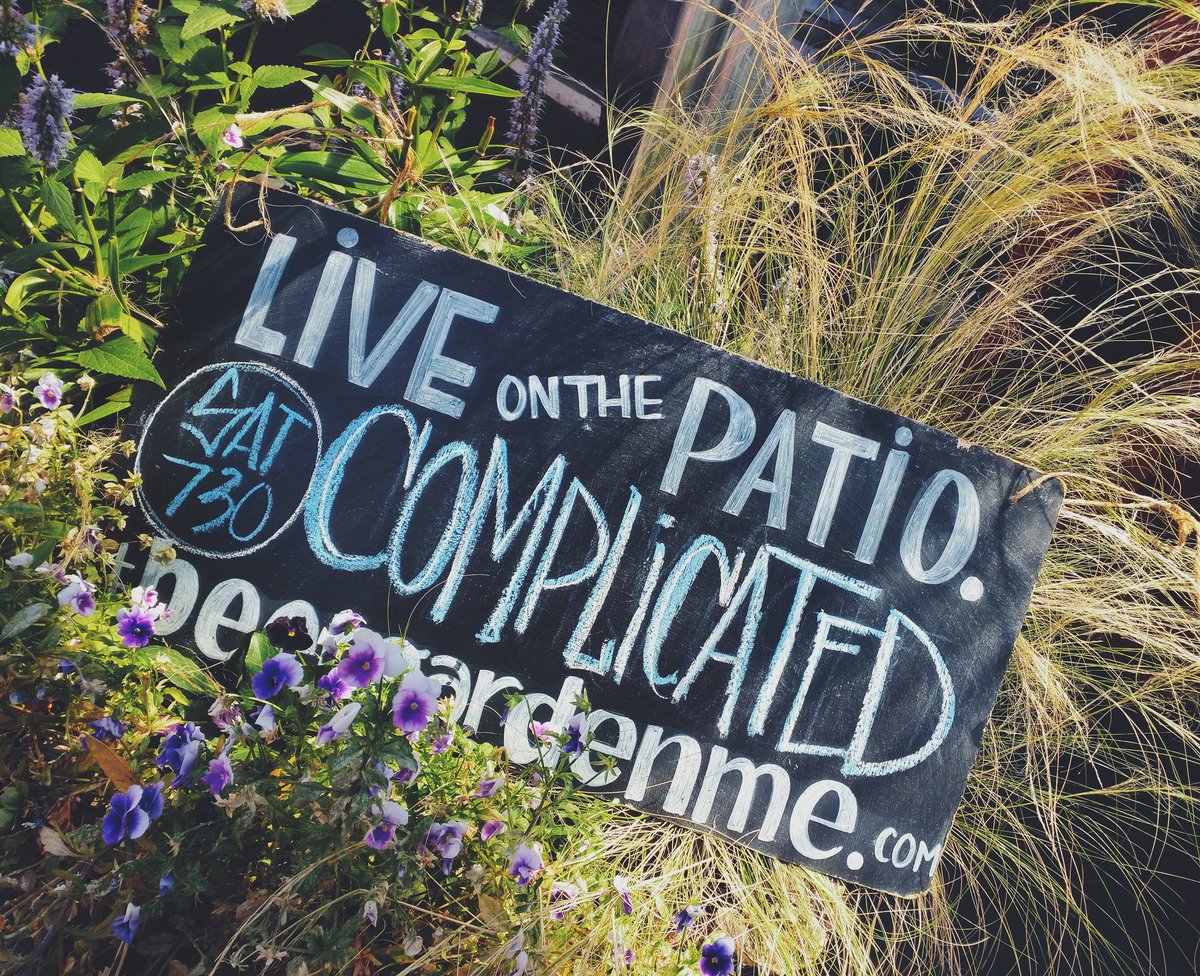 We have Complicated live on the patio right now until 9:30PM! Come join in on all the fun!