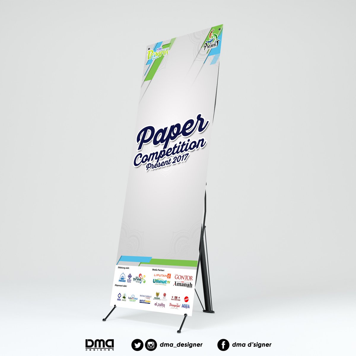 Dma_designer's tweet image. [LATE POST] X banner paper competition Present 2017 #bogor #indonesia #muslimdesigner #jasadesign #photoshop #xbanner #design