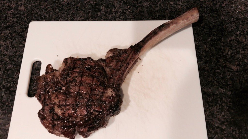 dustinbennett76's tweet photo. #ManSteak complete 
#ReverseSear #PETA https://t.co/semmaFVu91