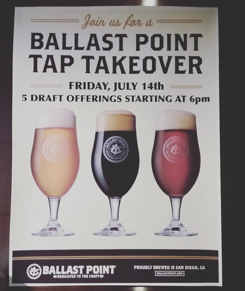windberhotel's tweet photo. This coming Friday @BPbrewing tap takeover w/#sculpin Grapefruit sculpin, Bonita, Manta Ray &amp; Peach Kolsch #craftbeer #ballastpoint https://t.co/rSwvQ3ZDNr