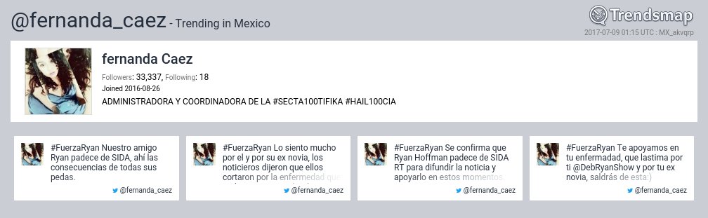 TrendsMexico's tweet photo. Fernanda Caez, @fernanda_caez es ahora una tendencia en Mexico

https://t.co/YP0EDbuTkg https://t.co/Xte7CV8tG5