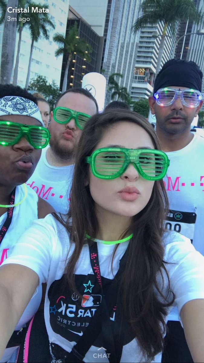 A great team experience, MLB's All-Stars Electric Run 5k 🏃 under the Miami sky for an electric party full of lights &amp; music. #TeamMagenta
