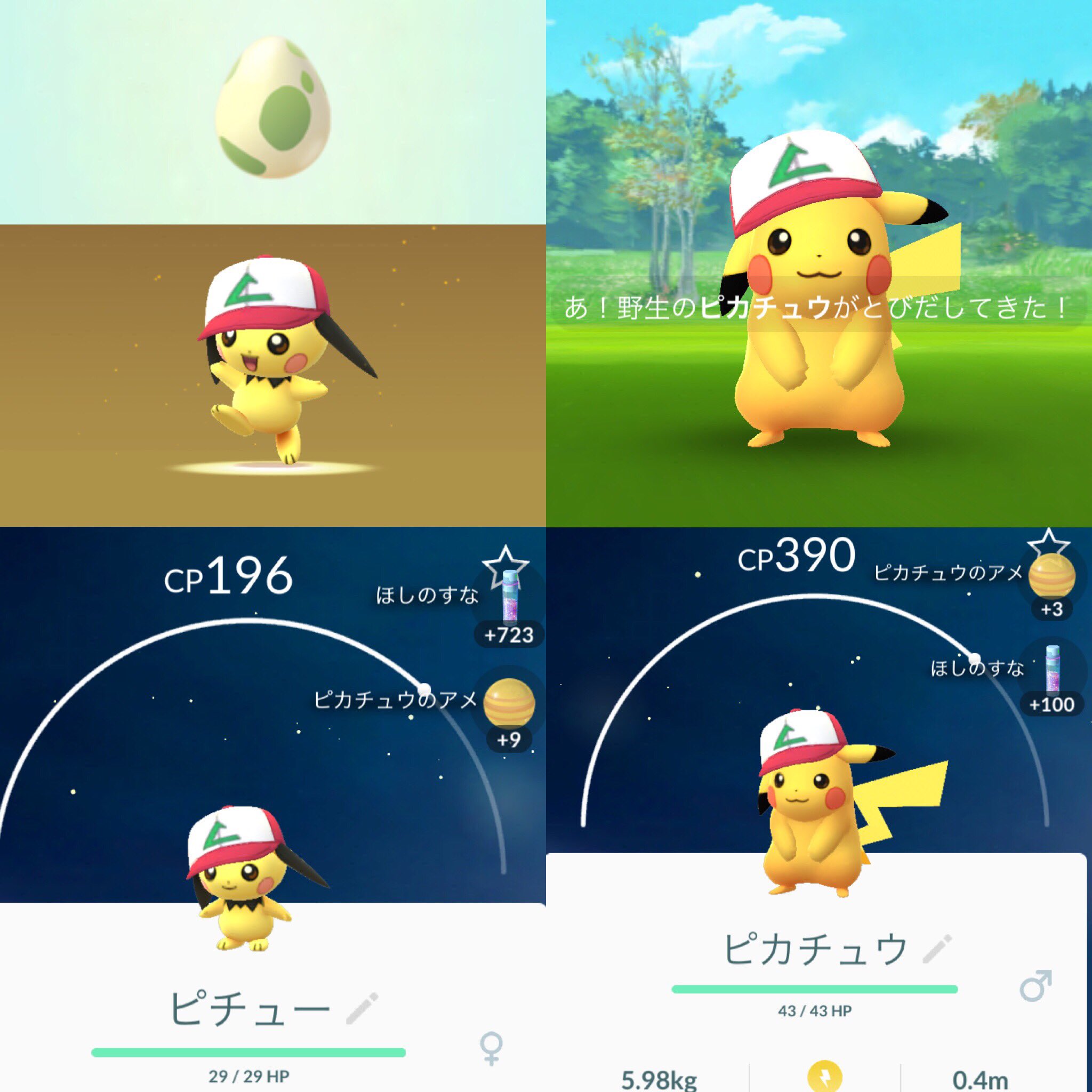 Blue Rose 略してblue 色違い欲しがり Pa Twitter ポケモンgoのピカチュウイベント サトシ帽子のピカチュウゲット その後 2k卵からサトシ帽子ピカチュウ生まれたかと思って 後から良く見たらピチューだった D 帽子ぶかぶかでめっちゃ可愛い ポケモンgo ポケgo Blue Rose 略してblue 色違い欲しがり Pa Twitter ポケモンgoのピカチュウイベント サトシ帽子のピカチュウゲット その後 2k卵からサトシ帽子ピカチュウ生まれたかと思って 後から良く見たらピチューだった D 帽子ぶかぶかでめっちゃ可愛い ポケモンgo ポケgo