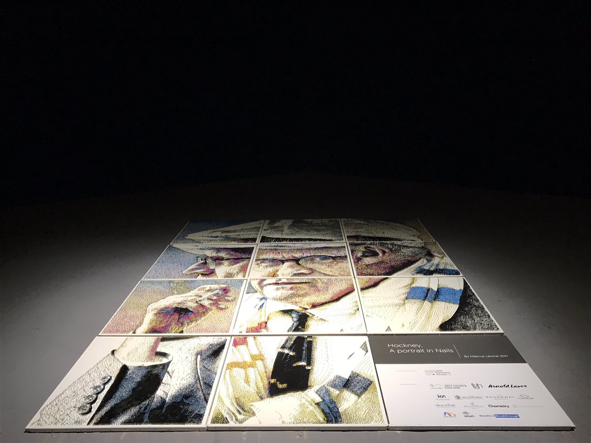 levine_art's tweet photo. @LittleGermanyBD @bradfordmdc @ace_national couldn't resist stopping on the way home last night to see how it looks under the spotlight https://t.co/iIx02gs04N