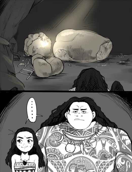 マウモアらくがき
ようモアナ!元気だったか?今日は俺たちが出会ったあの岩だらけの島に行こうじゃないか!ん?別に行きたくない?まあ確かに何にもないけどな。あ、そういやまだ作り途中だった石像があるんだ。完成したらお前の村にやるよ!おい、なんでそんなに行きたがらないんだよ? 