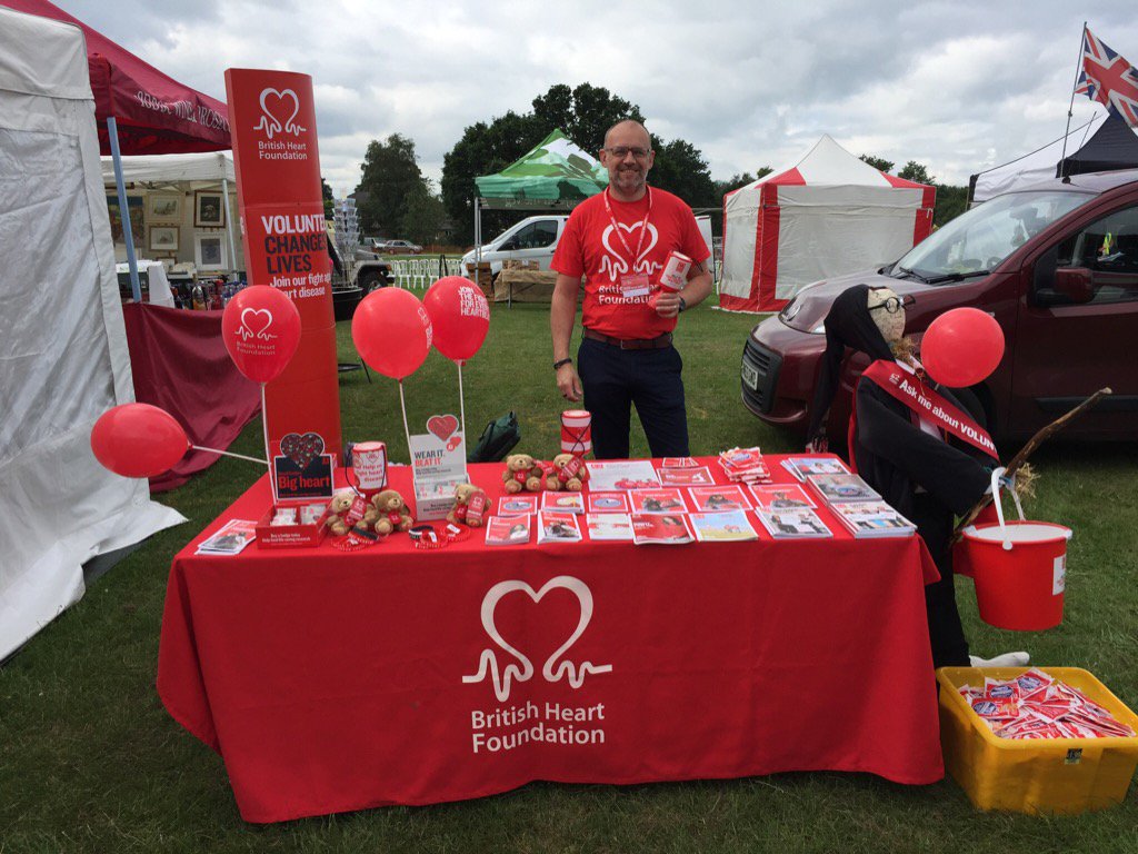 Today I'm promoting the work of <a href="/TheBHF/">British Heart Foundation</a> Wilmslow shop &amp; fundraising group at the Wilmslow show.  Come &amp; say hi  11-5