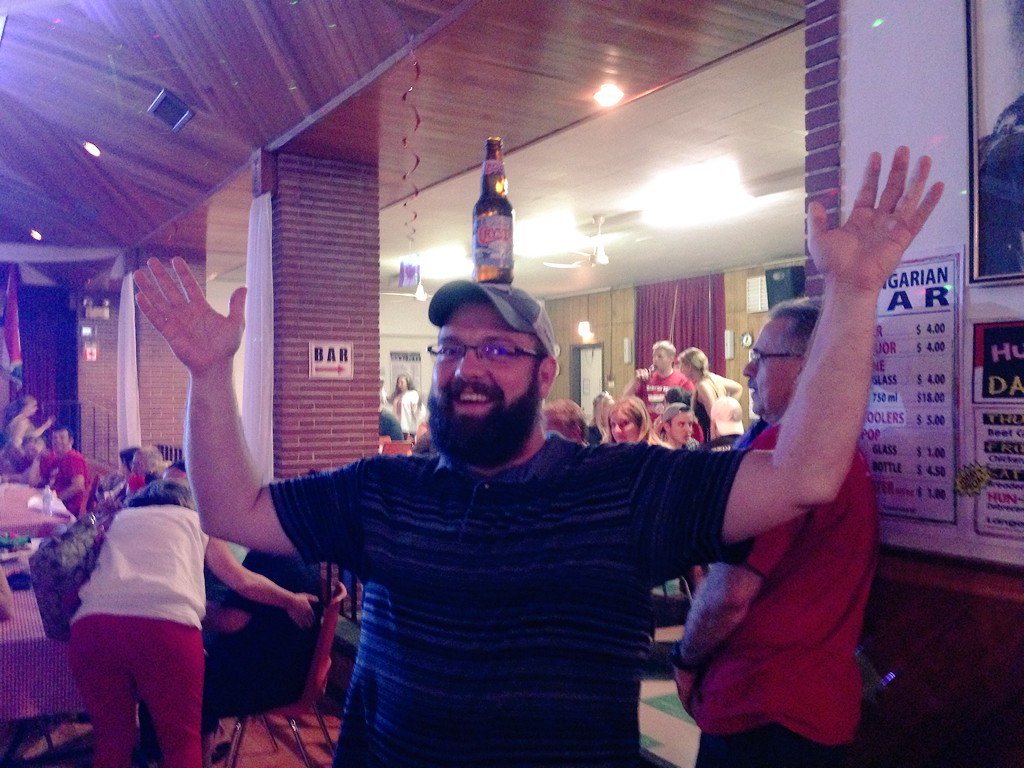 Bottle dancing can't be that hard, right <a href="/seanard/">Sean Allen</a>? (Note: it's incredibly hard.) #BrantfordVillages #Hungarian