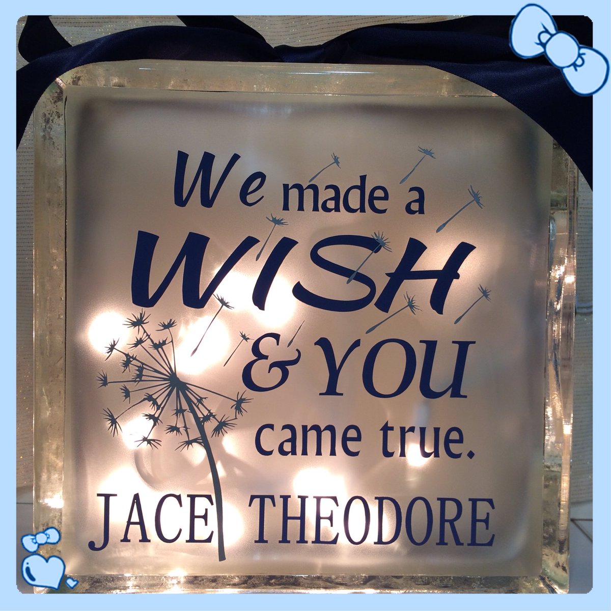 AnneVinylCreate's tweet photo. Baby shower gift nightlight personalized match the nursery.  #nursery #glassblock #nightlight #personalize #cricut https://t.co/lpPz3fbetn