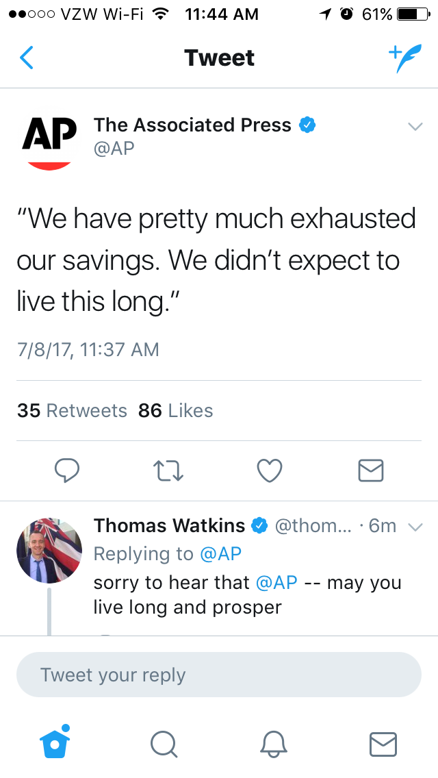 GetMeRoss's tweet photo. Has anyone done a wellness check on @AP recently? They posted a suicidal tweet today and then deleted it #prayforAP https://t.co/ChJGgpPobf