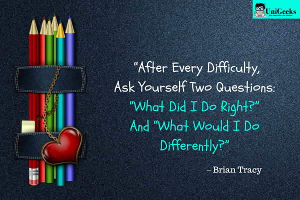 UniGeeksTeam's tweet photo. “After Every Difficulty, Ask Yourself Two Questions: “What Did I Do Right?” And “What Would I Do Differently?”
 - Brian Tracy
#unigeeks https://t.co/zm6ctZ1hUE