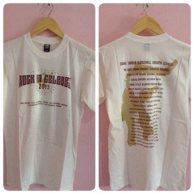 Tees line up white <a href="/RockInCelebes/">ROCK IN CELEBES</a> 2015 diskon 70% (promo sampai 31 Juli 2017)