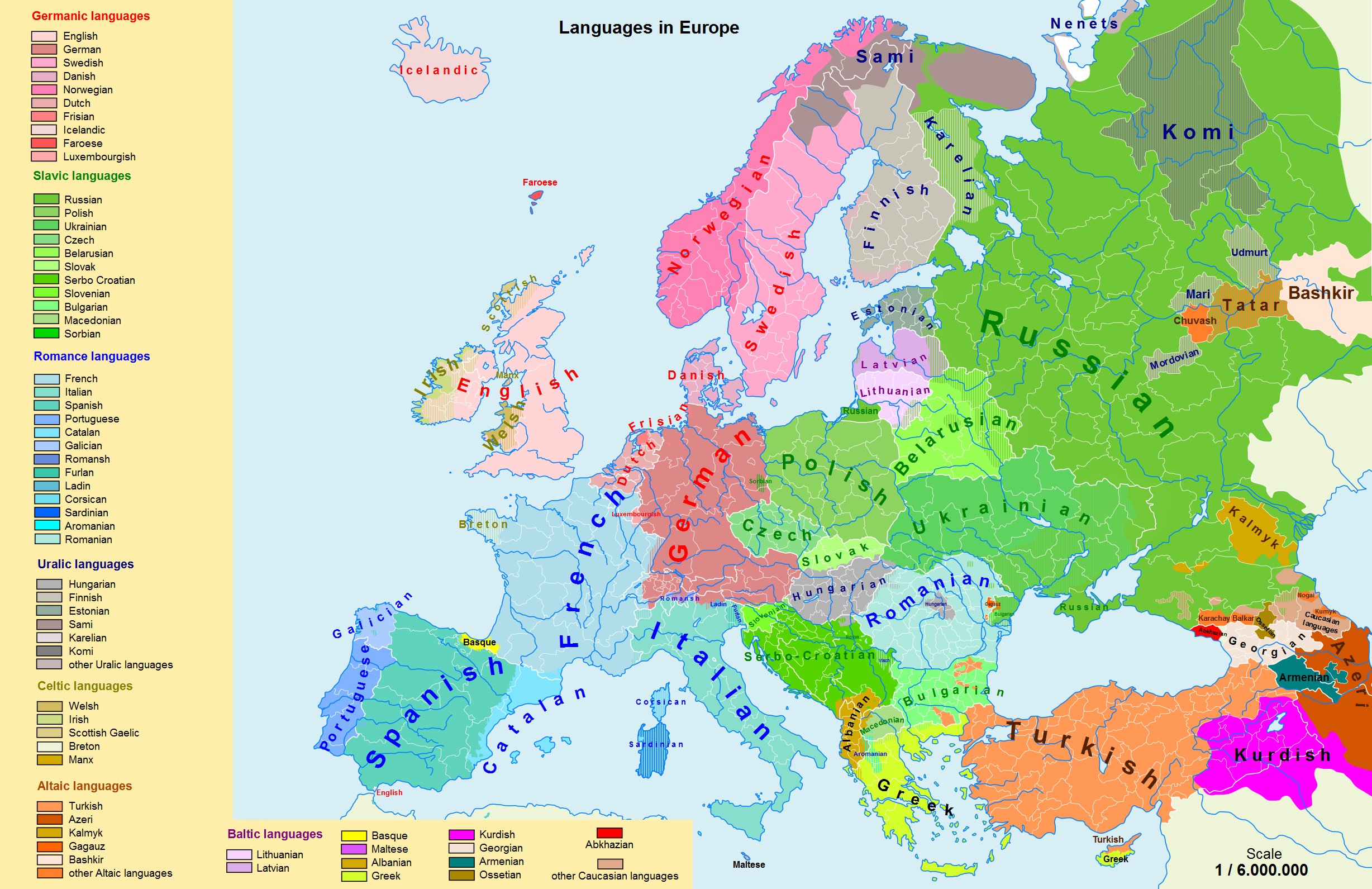 世界民族言語地図 世界民族言語地図