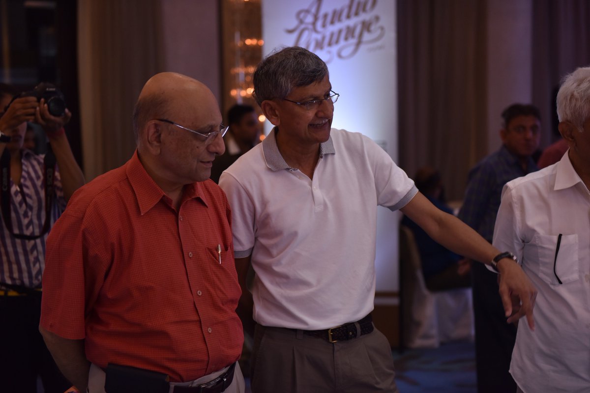 AudioLoungeIND's tweet photo. Ajay Shirke in conversation with a guest. https://t.co/3jL2I4wIVT