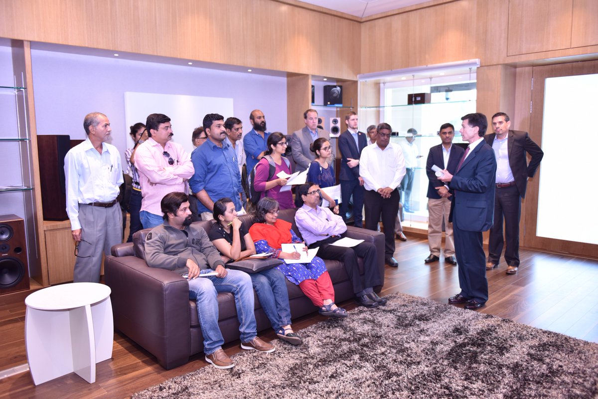 AudioLoungeIND's tweet photo. Marketing and sales director of YG Acoustics speakers, Kerry St. James giving the press members a preview of the new store of Audio Lounge. https://t.co/Vp70XTN2TH