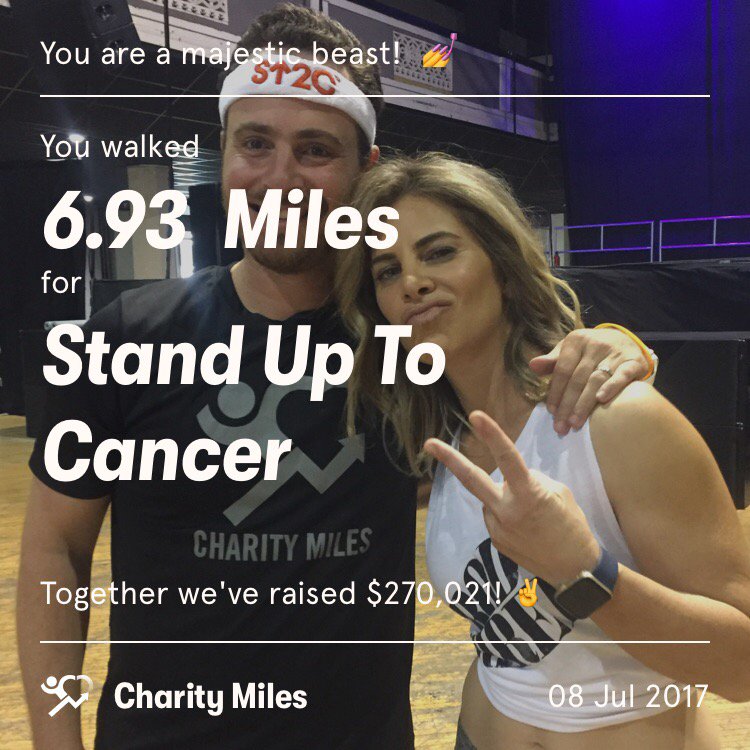 GeneGurkoff's tweet photo. 6.9 @CharityMiles for @SU2C. Thx 2 #JNJ &amp; @DonateAPhoto.  @JillianMichaels #TrainLA https://t.co/IDqnZphzJv