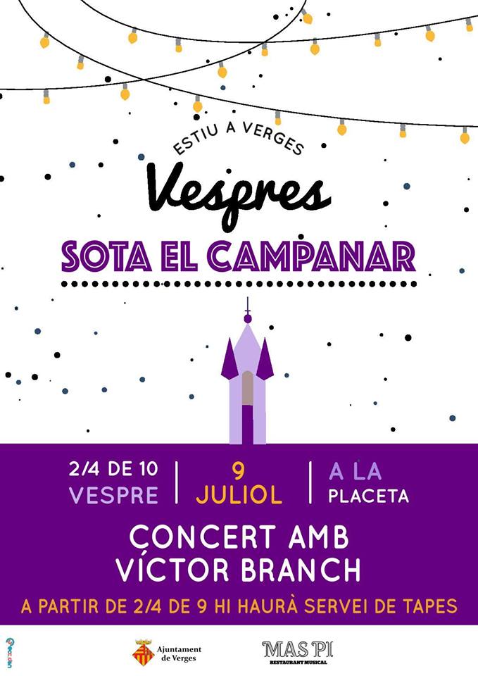 RBaixEmporda's tweet photo. A les 21:30h a la Placeta de l’@ajverges “Vespres sota el campanar”: actuació de @branchofficial #baixemporda https://t.co/2MFuFJd6eZ