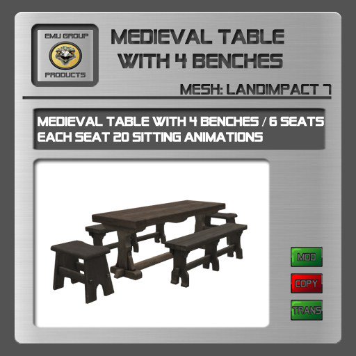 EMU_Group's tweet image. EMU Products: NEW Medieval Table with 4 Benches emugroupproducts.wordpress.com/2017/07/09/emu…